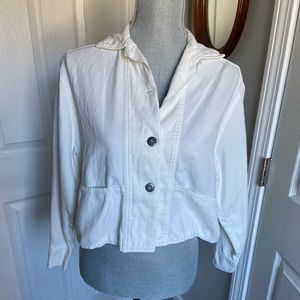 EILEEN FISHER White Cotton button Jacket